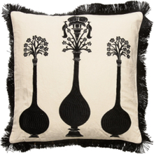"Day Vases Cushion Cover Fringes Home Textiles Cushions & Blankets Cushion Covers Cream DAY Home"