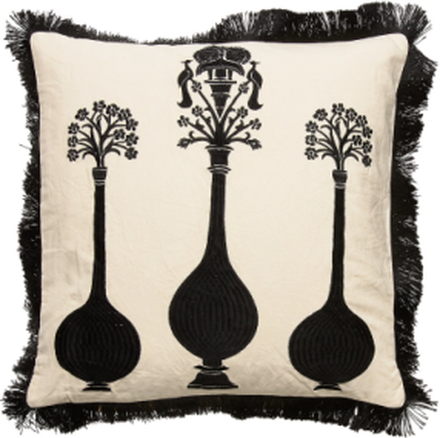 Day Vases Cushion Cover Fringes Home Textiles Cushions & Blankets Cushion Covers Creme DAY Home*Betinget Tilbud
