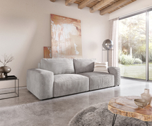 DELIFE Big-sofa Lanzo L 260x110 cm snoer zilvergrijs