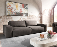 DELIFE Big-sofa Lanzo XL 270x130 cm microvezel kaki bruin