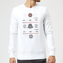 Star Wars Imperial Knit White Christmas Jumper - S