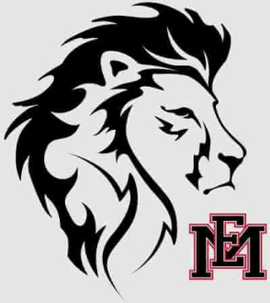 East Mississippi Community College Lion Head and Logo Men's T-Shirt - Grey - L