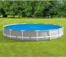 INTEX Poolöverdrag solenergi blå 448 cm polyeten