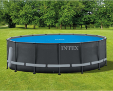 INTEX Poolöverdrag solenergi blå 470 cm polyeten