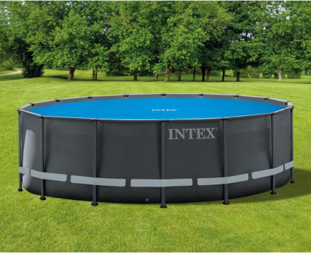 INTEX Poolöverdrag solenergi blå 470 cm polyeten