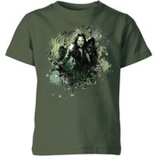 The Lord Of The Rings Aragorn Colour Splash Kids' T-Shirt - Forest Green - 5-6 Years - Forest Green