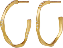 Echo Medium Earring Accessories Jewellery Earrings Hoops Gull Maanesten*Betinget Tilbud