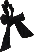 Velvet Scrunchie met strik in zwart