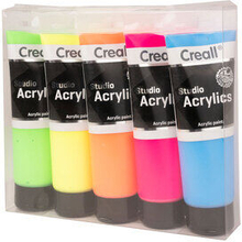 Creall studio akrylmaling fluor, 5x120ml