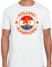 Wit fan shirt / kleding Holland kampioen met leeuw EK/ WK voor heren
