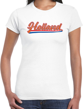 Wit fan shirt / kleding Holland met Nederlandse wimpel EK/ WK voor dames