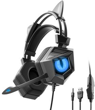 SY-G15 Ears Design Kablet kontrol Gaming-øretelefon 3D Surround Sound-spilheadset med HD-mikrofon og