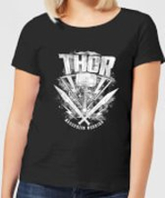 Marvel Thor Ragnarok Thor Hammer Logo Women's T-Shirt - Black - S