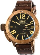 U-Boat 8486 Dive Watch Svart/Läder Ø46 mm