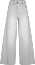 Denver Denim Relaxed Wide Leg Bottoms Jeans Wide Grey French Connection