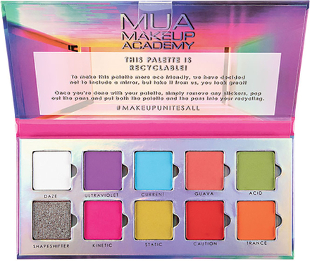 MUA Makeup Academy Eyeshadow Palette 10 Shades Neon Lights