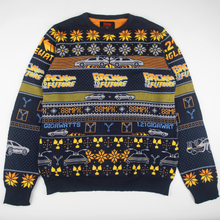 Back to the Future Christmas Knitted Jumper Navy - XS