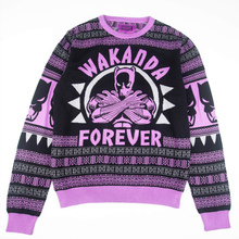 Black Panther Wakanda Forever Knitted Christmas Jumper - S