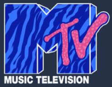 MTV Front Print Hoodie - Navy - M