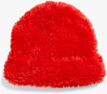Faux fur docker hat - Red