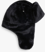 Faux fur trapper hat - Black