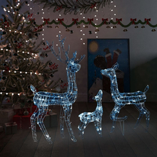vidaXL Famiglia di Renne di Natale 300 LED Bianco Freddo in Acrilico