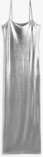 Shiny maxi slip dress - Silver