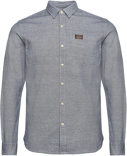 "Cotton Workwear Ls Shirt Tops Shirts Casual Blue Superdry"