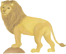 Wallstickers Lion Home Kids Decor Wall Stickers Animals Yellow That's Mine