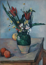 Schilderij - Paul Cézanne - Vaas met tulpen, ca. 1890, 70x100cm