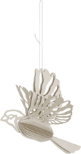 Cooee Design Paper Bird ornament 2-pack, sand
