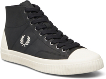 Hughes Mid Nubuck High-top Sneakers Black Fred Perry
