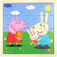 Peppa Pig - Wooden Puzzle – Rebecca Toys Puzzles And Games Puzzles Wooden Puzzles Multi/mønstret Barbo Toys*Betinget Tilbud