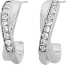 Andorra Creoles Duo L Steel Accessories Jewellery Earrings Hoops Silver Edblad