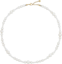 Cadence Necklace Gold Accessories Jewellery Necklaces Pearl Necklaces White Edblad