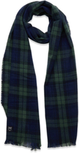 Checked Woven Scarf - Grs/Vegan Accessories Scarves Winter Scarves Khaki Green Knowledge Cotton Apparel