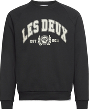 University Sweatshirt Tops Sweatshirts & Hoodies Sweatshirts Black Les Deux