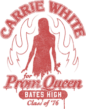 Carrie Carrie White For Prom Queen Unisex Ringer T-Shirt - White/Red - XS - White/Red