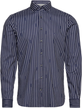 Mk Printed Stripe Modern Shirt Tops Shirts Business Navy Michael Kors