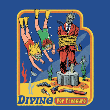 Diving For Treasure Men's T-Shirt - Blue - XL - Blue
