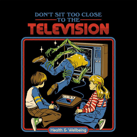 Don't Sit Too Close To The Television Men's T-Shirt - Black - S - Black