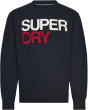 "Brand Mark Sweatshirt Tops Sweatshirts & Hoodies Sweatshirts Navy Superdry"