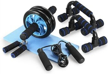 TOMSHOO AB Wheel Roller Exercise Roller Wheel Kit Abs træningsudstyr med tyk knæpude til Home Gym Fi