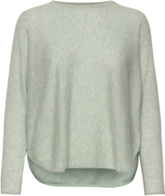 Curved Sweater Pullover Grønn Davida Cashmere*Betinget Tilbud