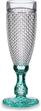 Champagneglas Diamant Turkisblå Glas 6 enheder (185 ml)