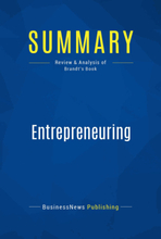 Summary: Entrepreneuring