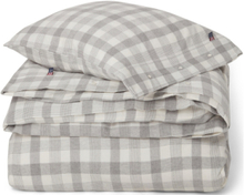 Gray Checked Cotton Flannel Bed Set Home Textiles Bedtextiles Bed Sets Grey Lexington Home