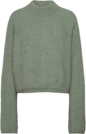 Boxy Alpaca Sweater Designers Knitwear Jumpers Green Hope