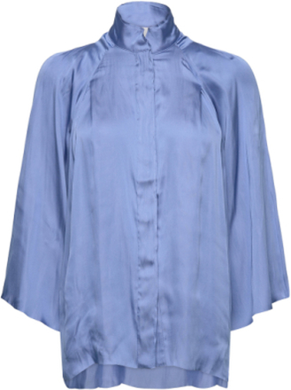 Jules - Modern Drape Rd Tops Shirts Long-sleeved Blue Day Birger Et Mikkelsen