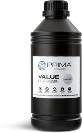 Prima PrimaCreator Value DLP / UV Resin 1000 ml Lysegrå
